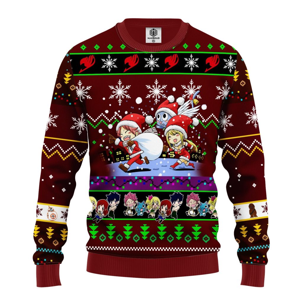 fairy tail anime christmas sweater brown 1 amazing gift idea thanksgiving gift 72p6e - Fairy Tail Shop