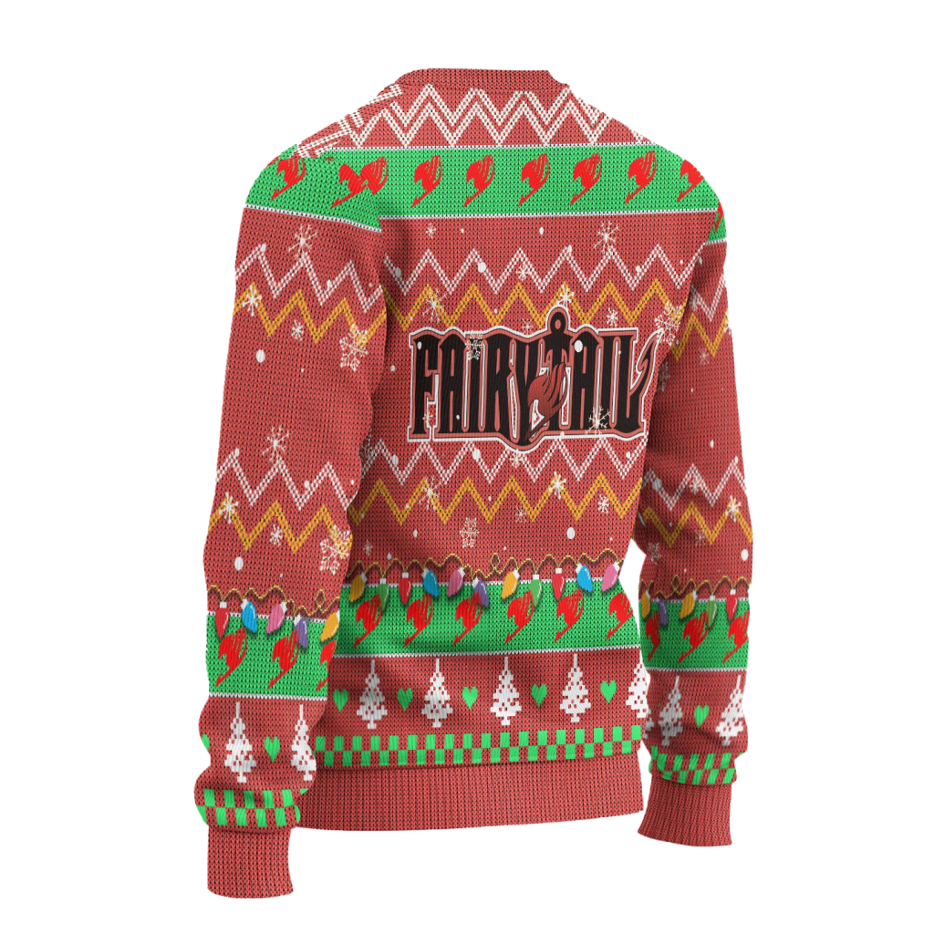 fairy tail anime ugly christmas sweater custom pink xmas gift r6j9b - Fairy Tail Shop