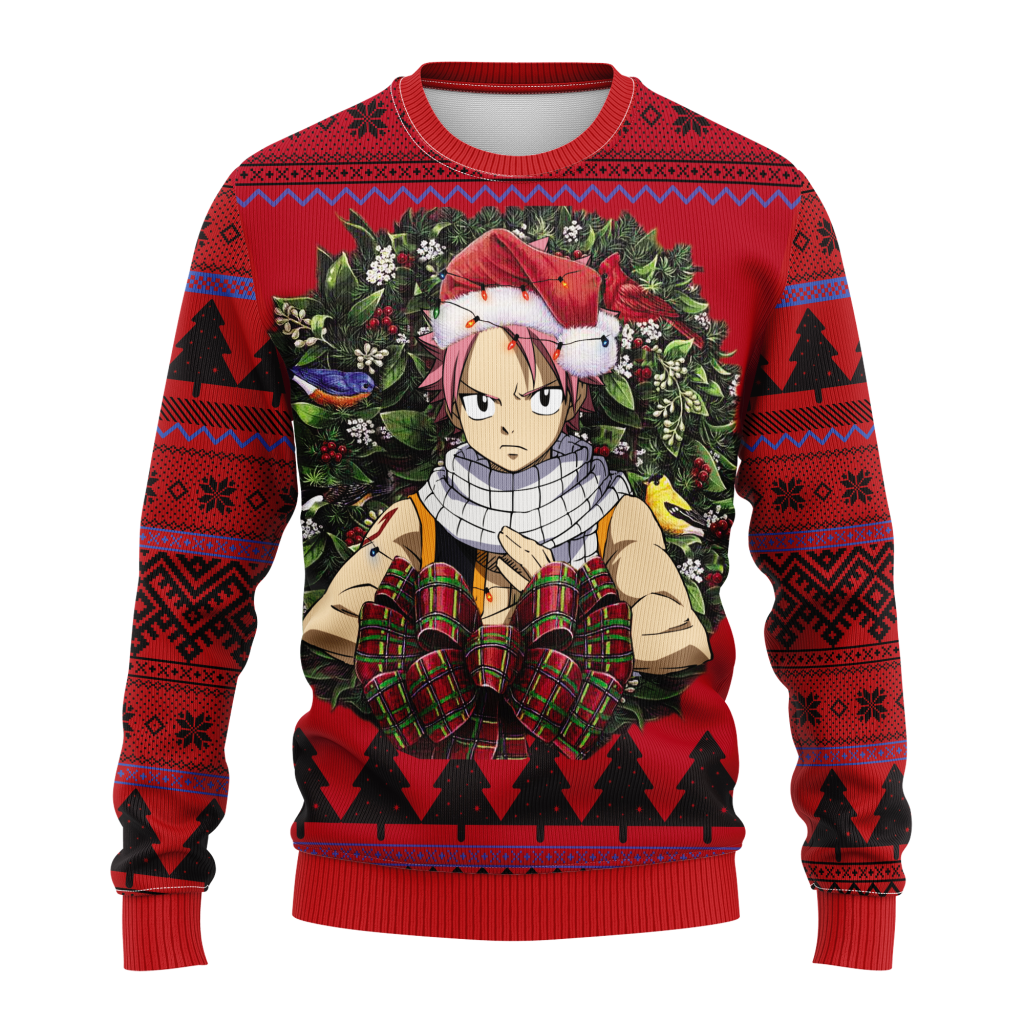 natsu dragneel fairy tail noel mc ugly christmas sweater thanksgiving gift 5ruzp - Fairy Tail Shop